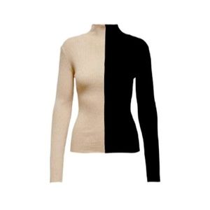 two toned turtleneck